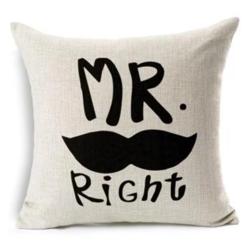 Mr.‎ Right Canvas Throw Pillow